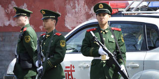 Armed policemen in China
