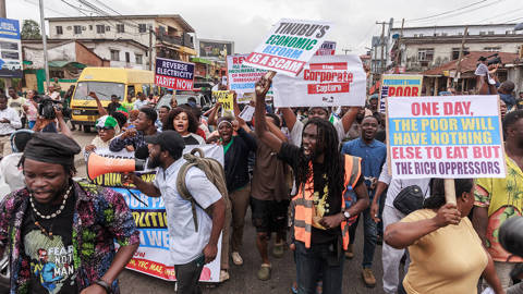 fofack27_ BENSON IBEABUCHIAFP via Getty Images_nigeriaprotests