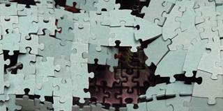 Broken jigsaw puzzle
