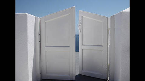 Greece open door exit
