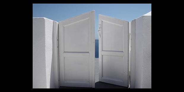 Greece open door exit