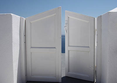 Greece open door exit