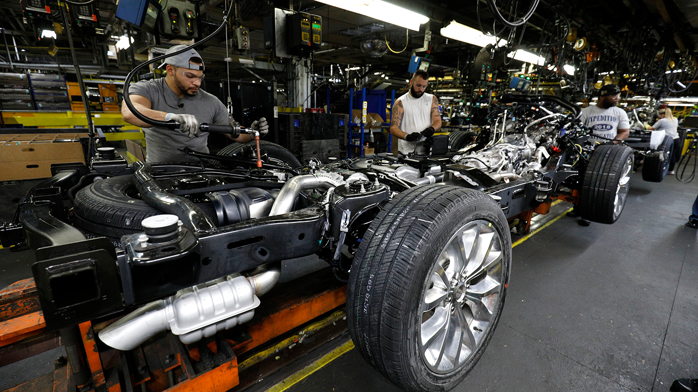 The assembly line at Ford