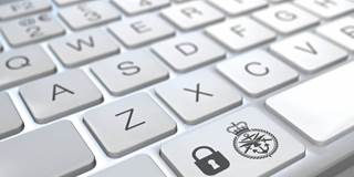 Computer keyboard cyber internet security