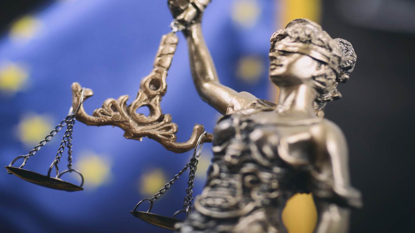 eu flag lady justice