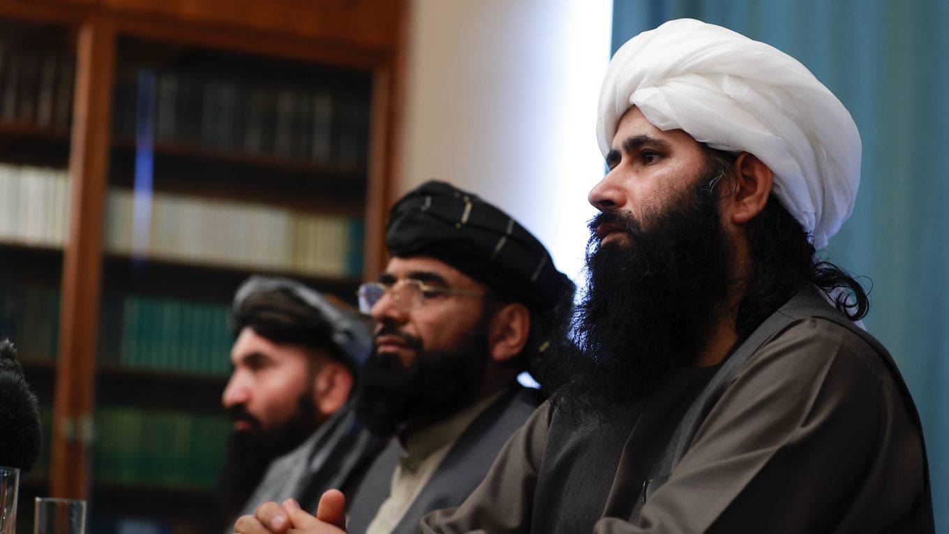 chellaney137_Sefa KaracanAnadolu Agency via Getty Images_taliban officials