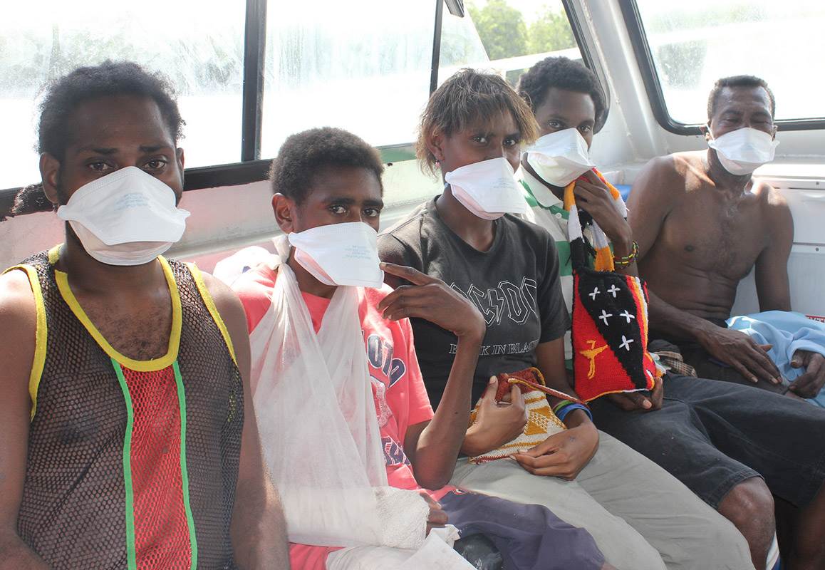 tuberculosis patients men bus masks