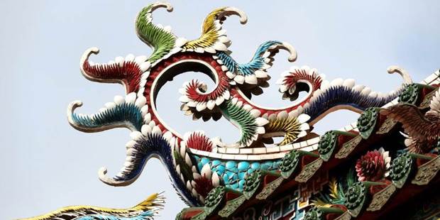 Chinese decorative rooftop.