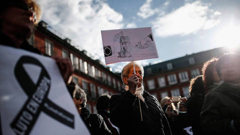 Pro-refugee protest Spain