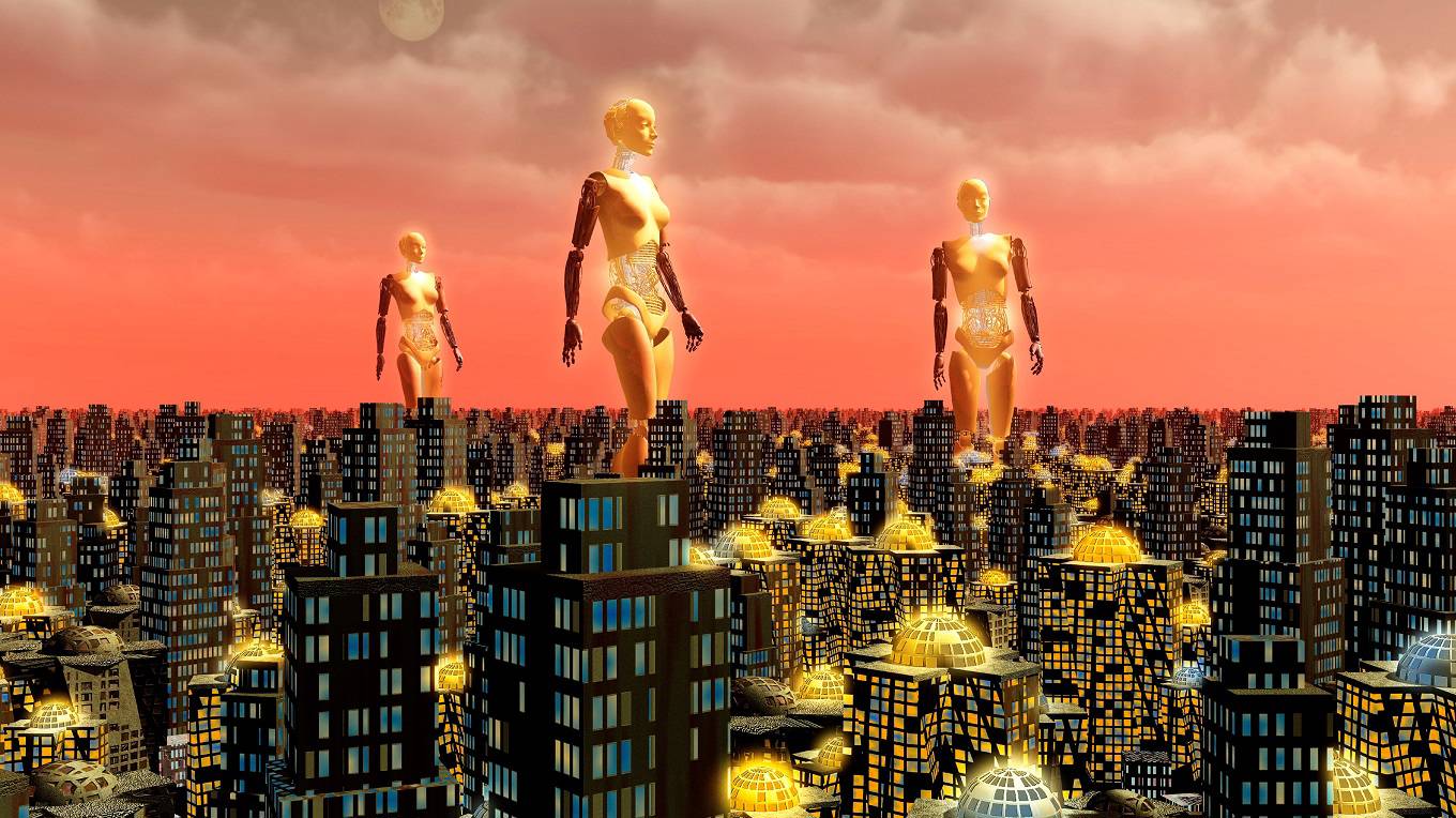 A futuristic city
