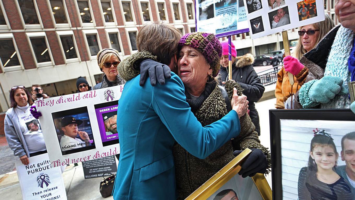 protest oxycontin overdoses