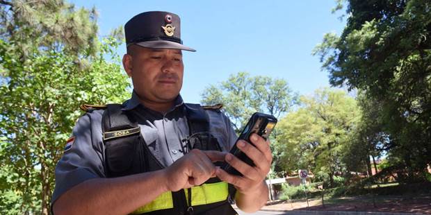 police officer smart phone
