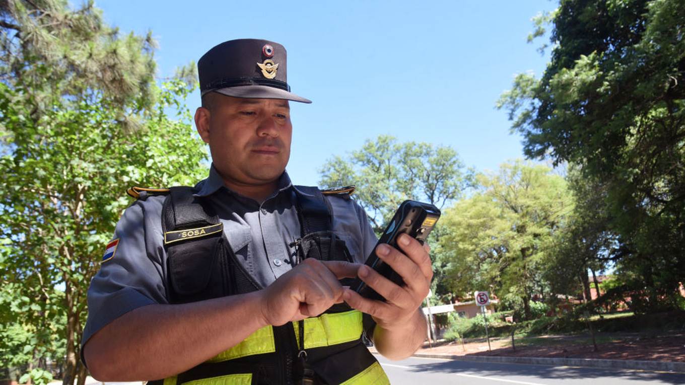 police officer smart phone