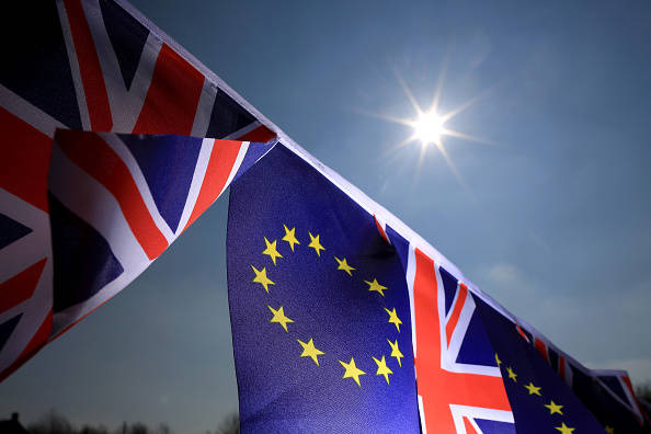 Britain EU flags