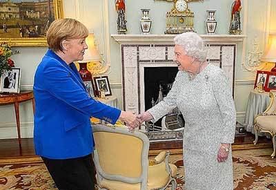 Angela Merkel and Queen Elizabeth