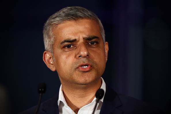 Sadiq Khan speaks in London