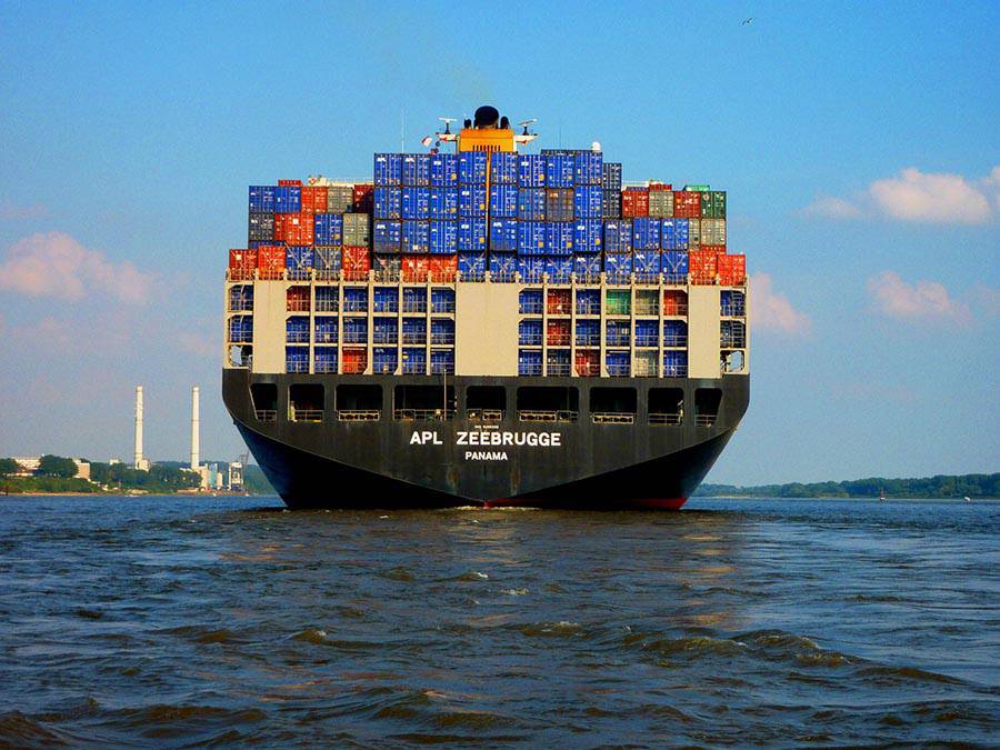 Cargo ship at port