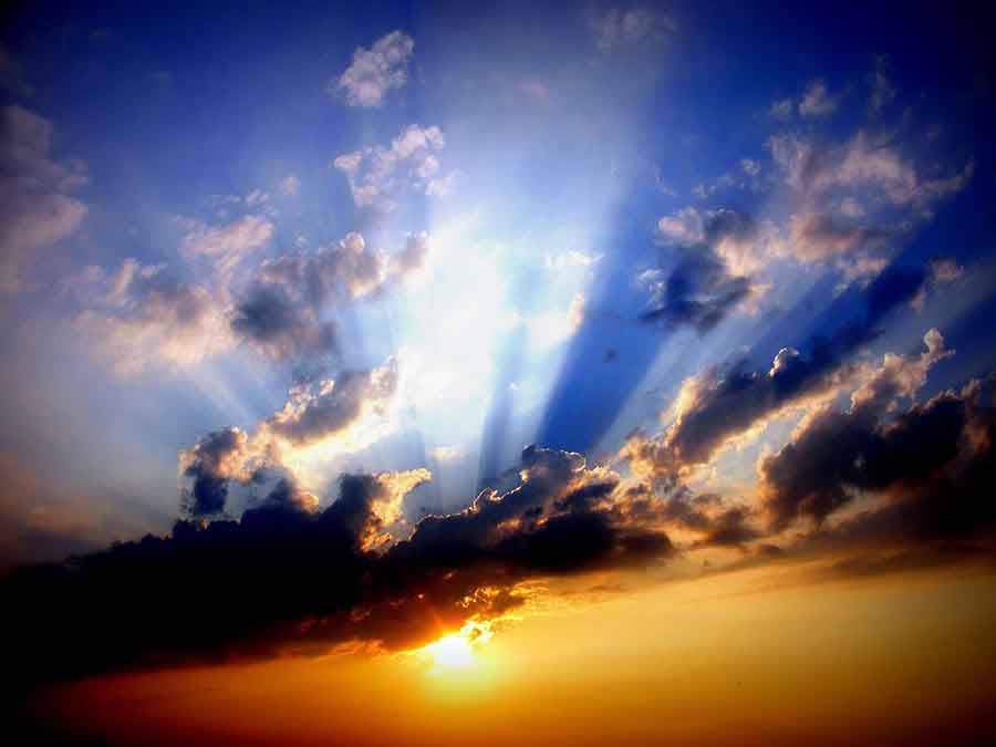 Sunset.