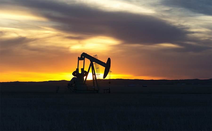 pumpjack oil drilling site