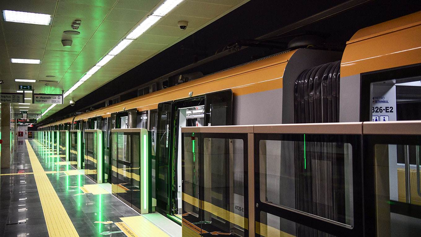 An automated metro train in Turkey