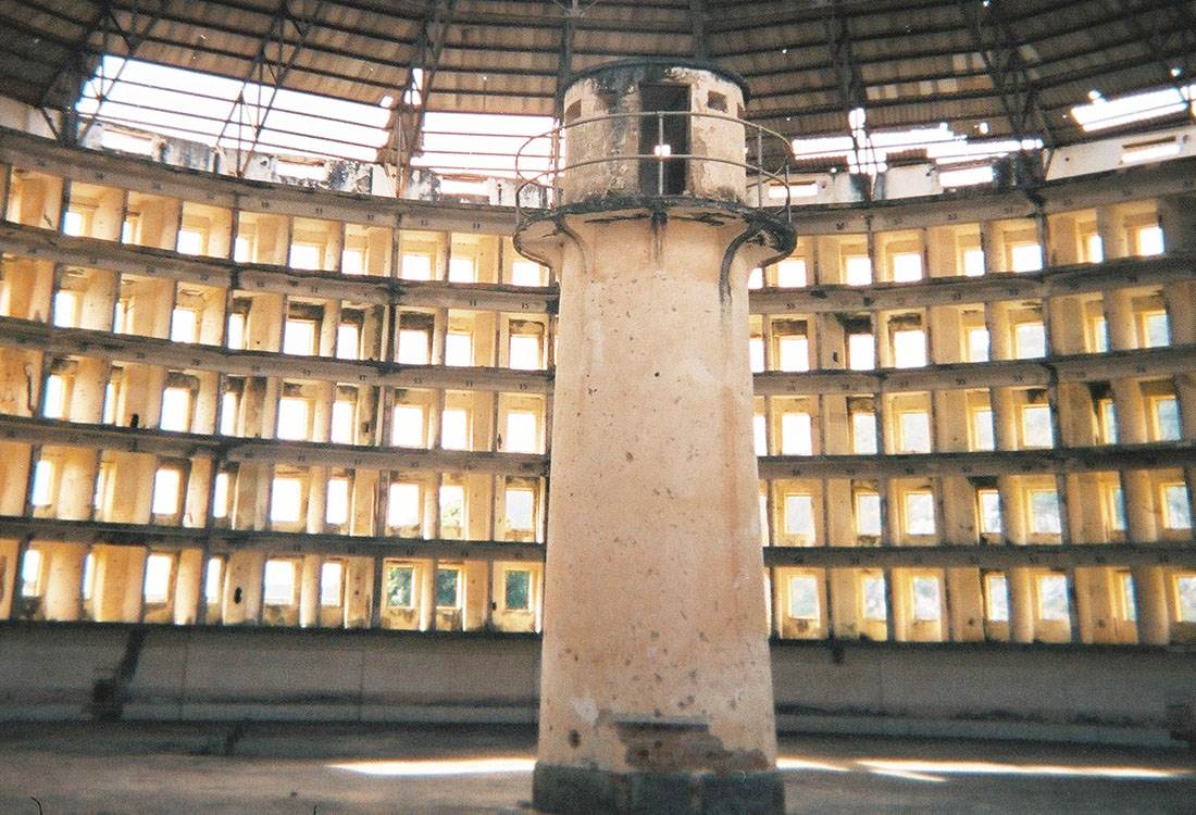 Utilitarian prison cells tower