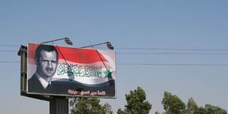 Highway billboard of Bashar al-Assad in Syria.