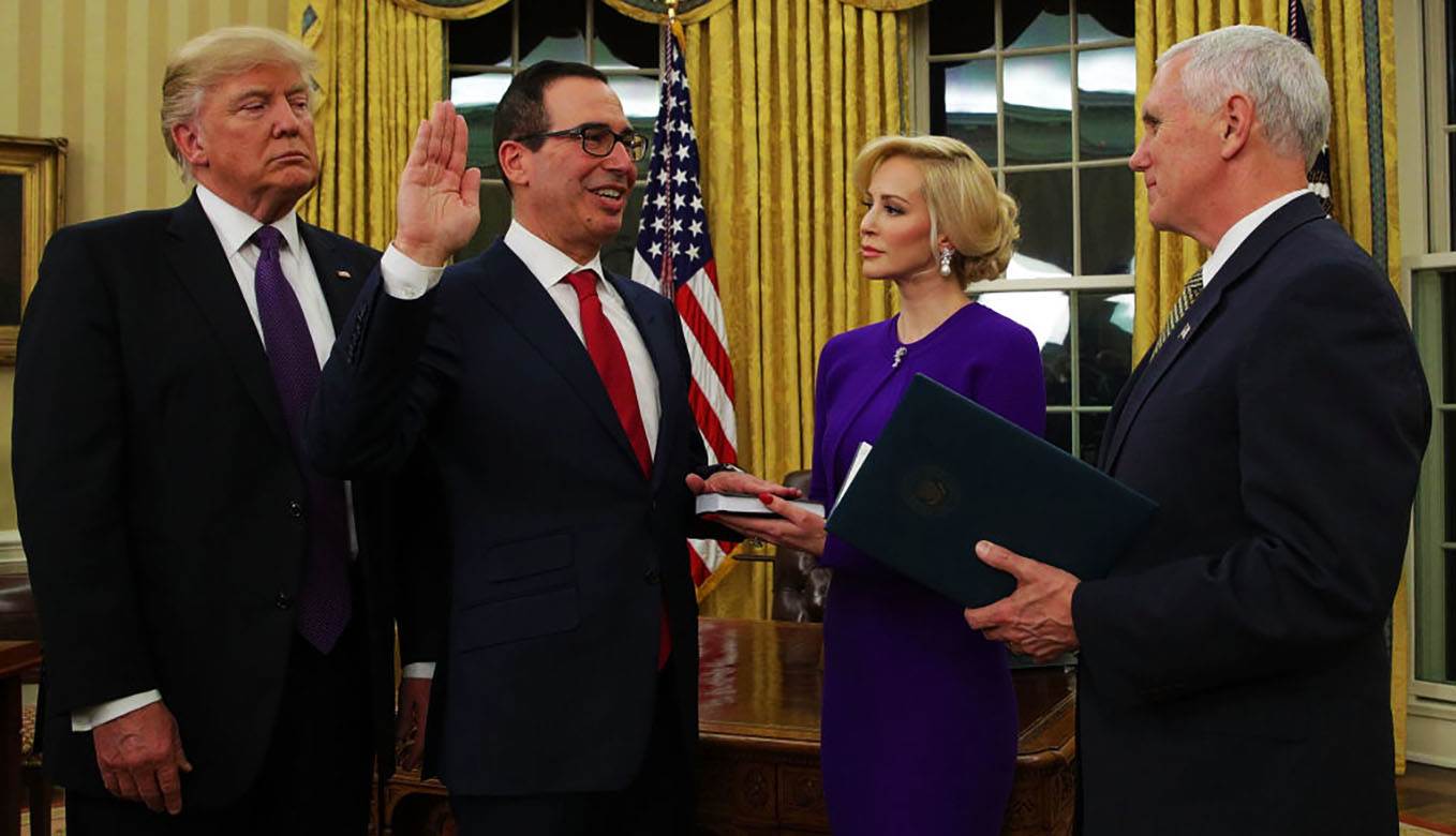 Goldman Sachs Steven Mnuchin sworn in