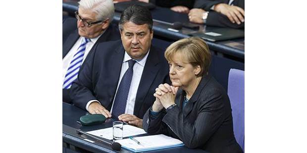Germany Chancellor Merkel and Minister of Economy and Energy Gabriel