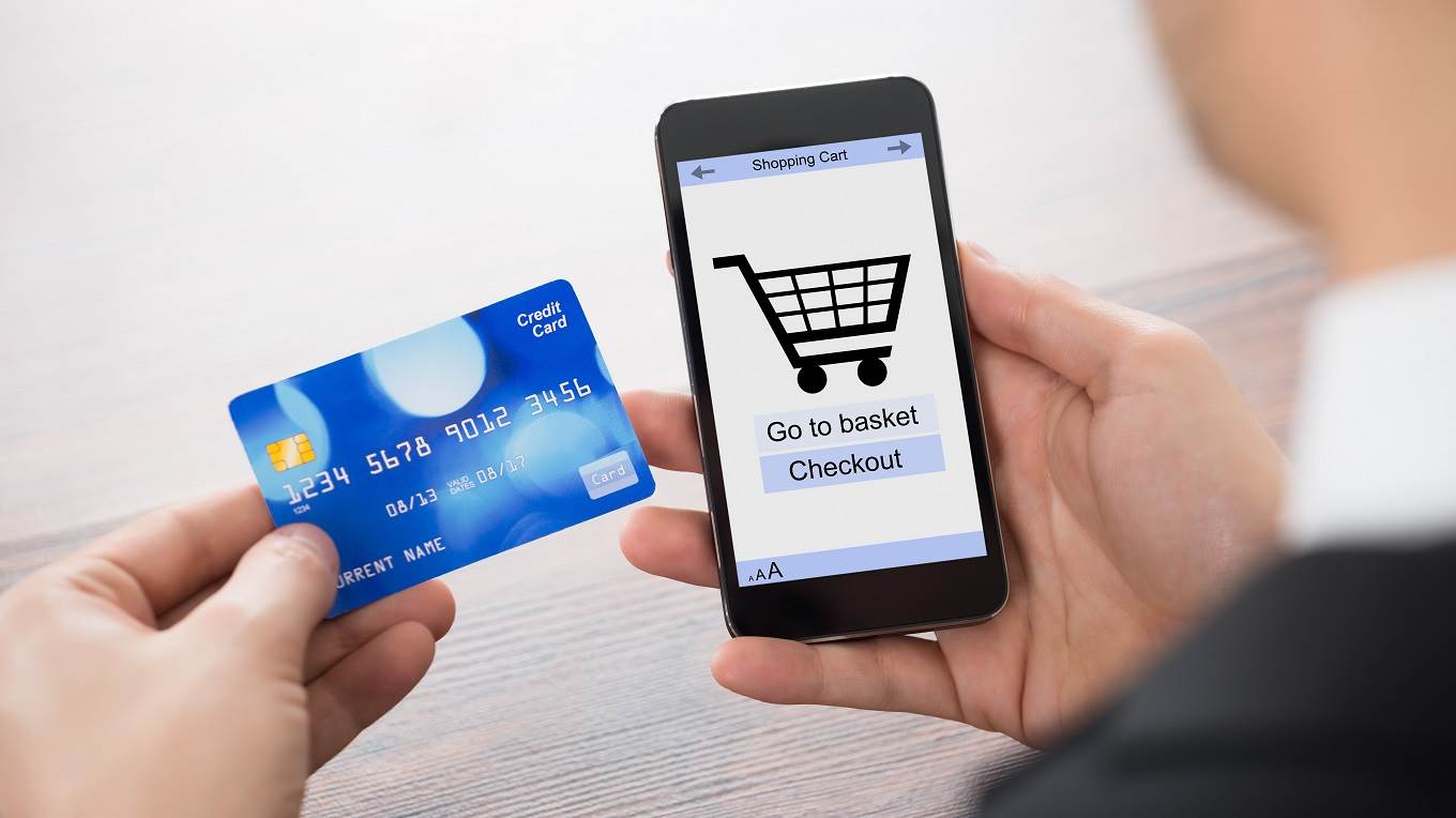 Businessman paying with a credit card