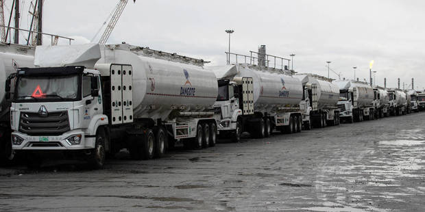 Dangote refinery oil tankers.