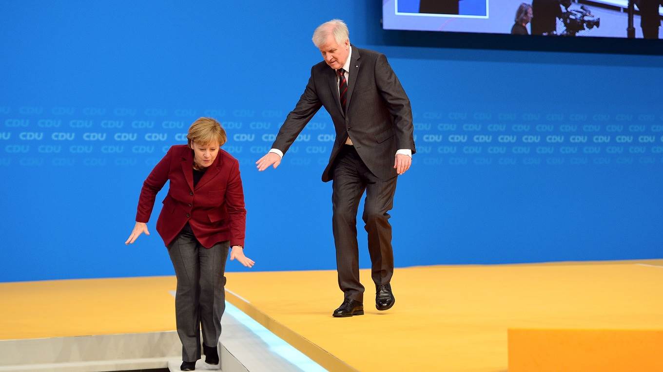 German Chancellor Angela Merkel and Horst Seehofer