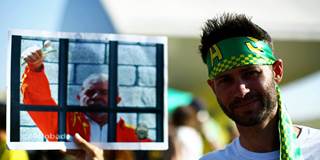 Activist supporting the  anti-corruption operation demonstrate against former president Luiz Inacio Lula da Silva