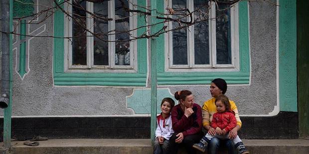 Poor family in Romania Concesti