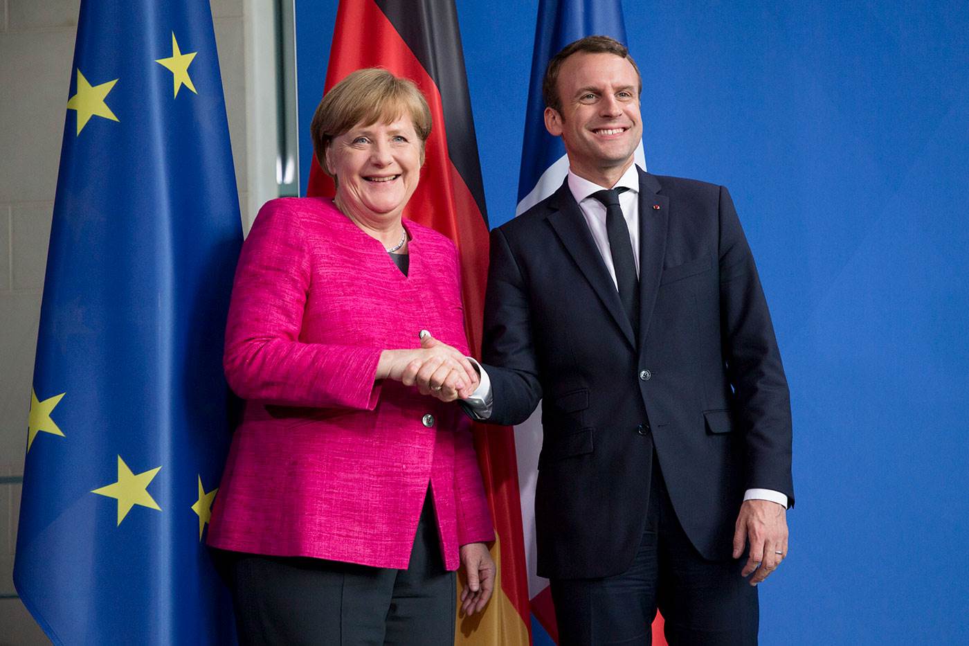 Merkel Macron meeting