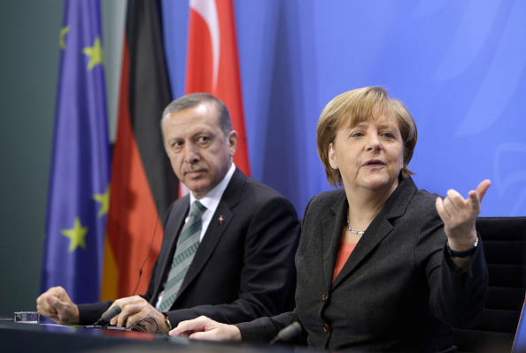 Angela Merkel and Recep Tayyip Erdogan