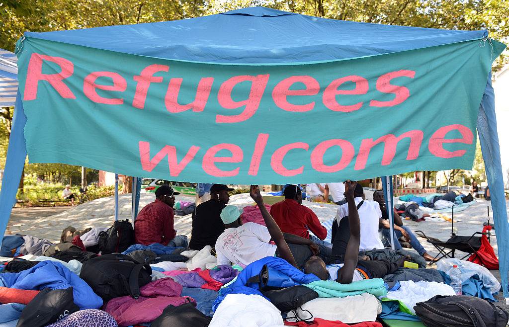 Refugee protest in Munich