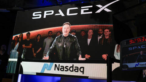 Elon Musk at SpaceX IPO.