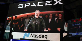 Elon Musk en la IPO de SpaceX.