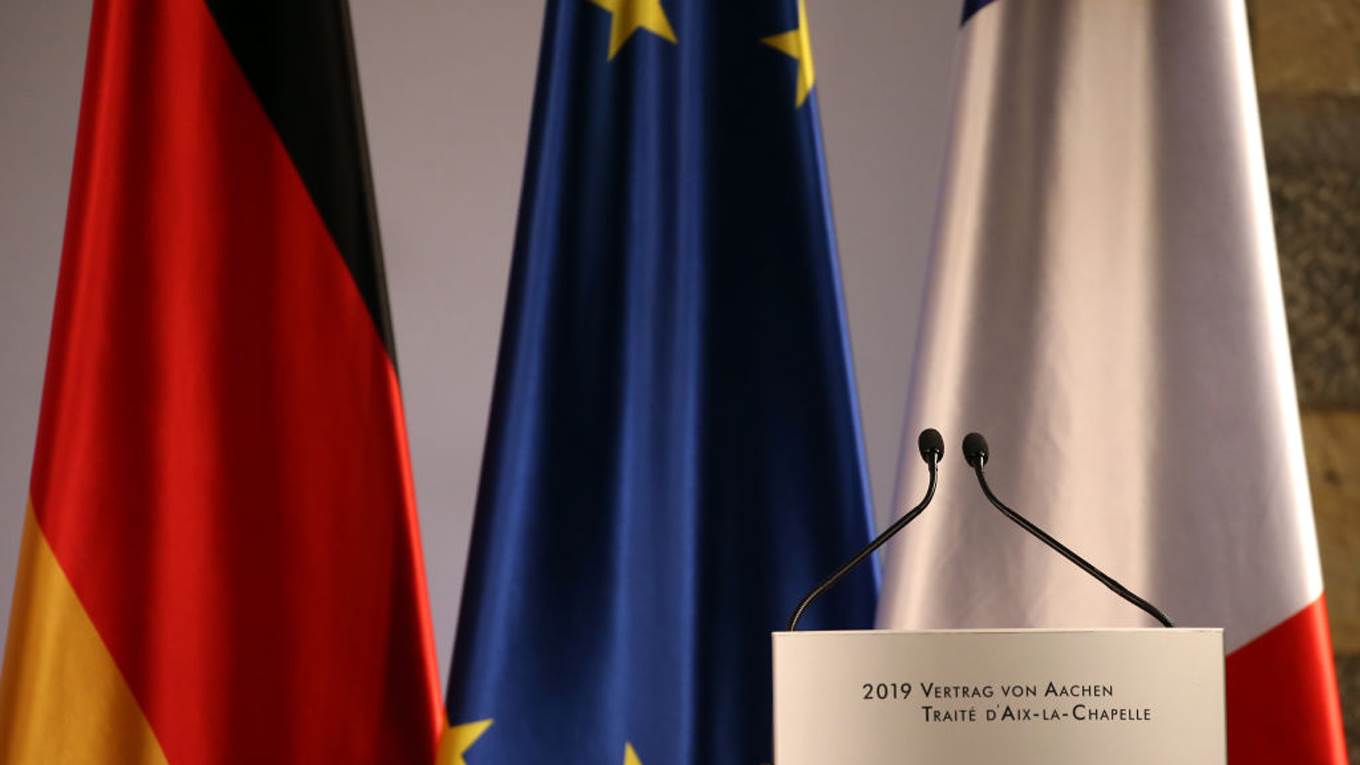 french german eu flags