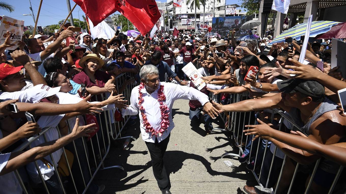 Mexico's presidential candidate for the MORENA party Andres Manuel Lopez Obrador