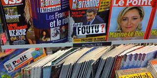 Print media featuring French politicians