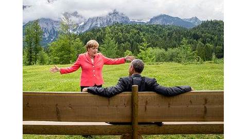 Obama Merkel G7 climate conference