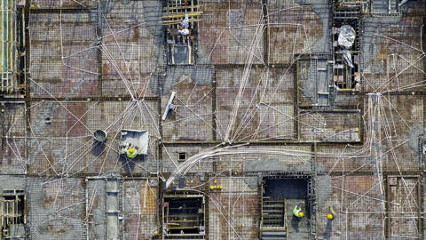 A real estate project under construction in Huai 'an city, Jiangsu province, China.