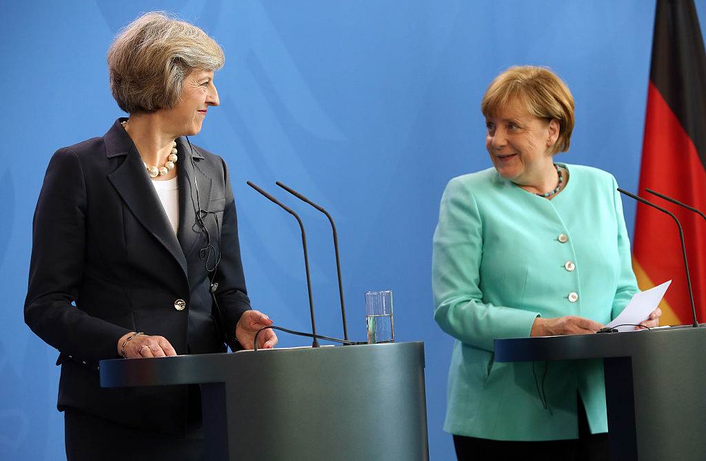 Merkel and May