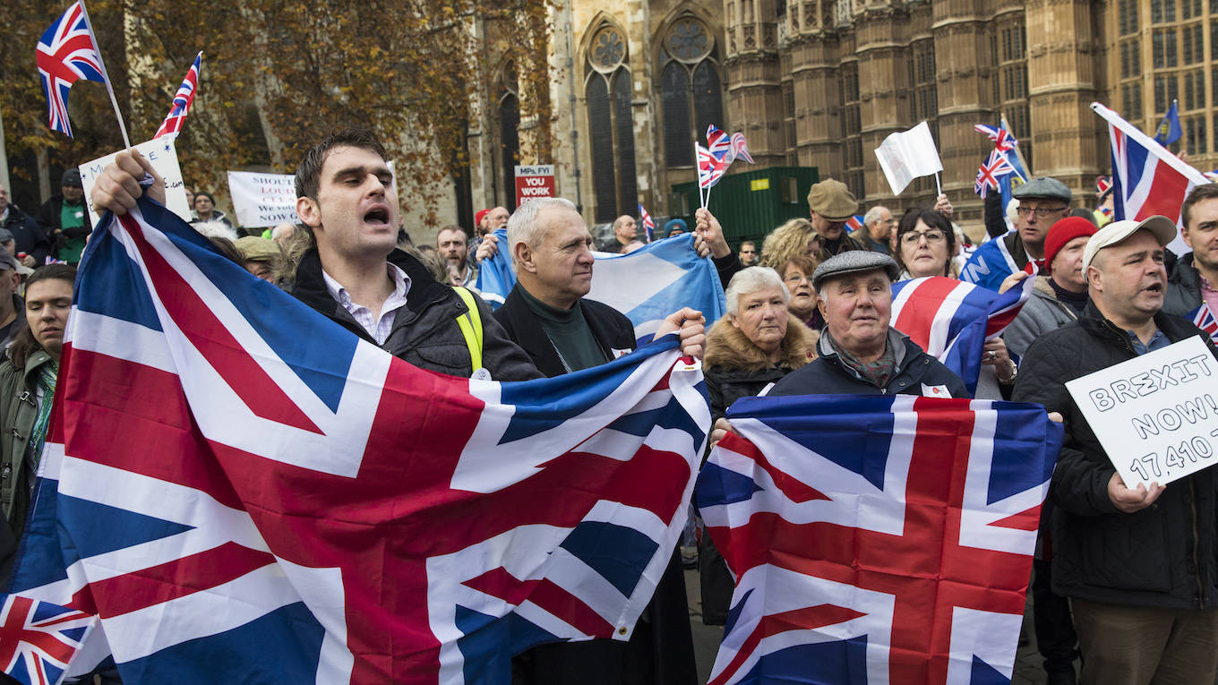 Pro-Brexit demonstrators