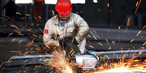 Chinese steel plant worker