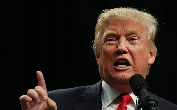 Donald Trump pointing