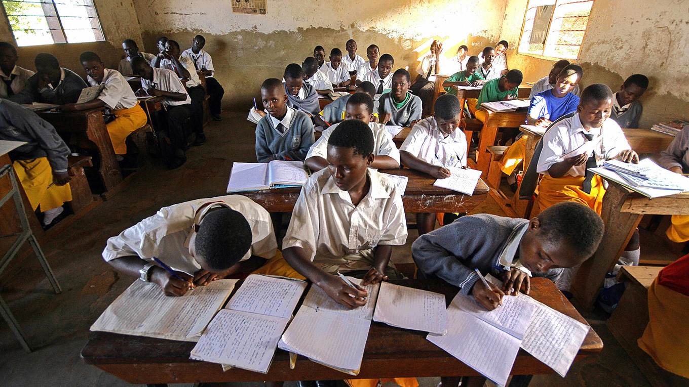Pupils at Saint Denis Ssebugwawo Secondary School